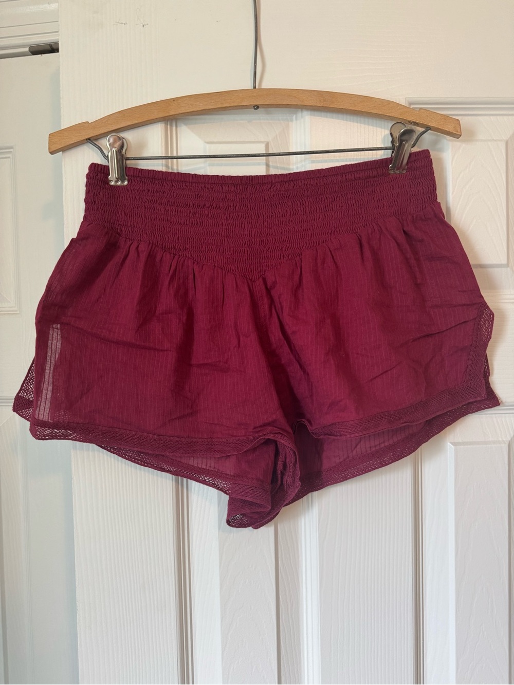 Free People Smocked-Waist Lounge/Sleep Shorts